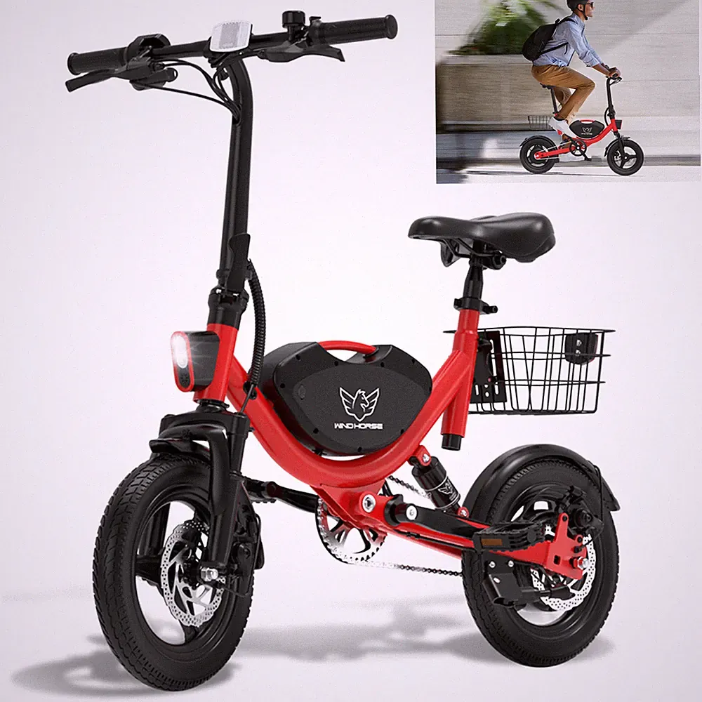 14" Folding Ebike 500W 36V Commuter Electric Bicycle Adult Bike UP TO 35 Miles