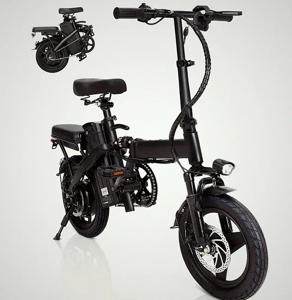 14-inch Lightweight Folding Electric Bicycle, 330 Pound Load-bearing Capacity, 2