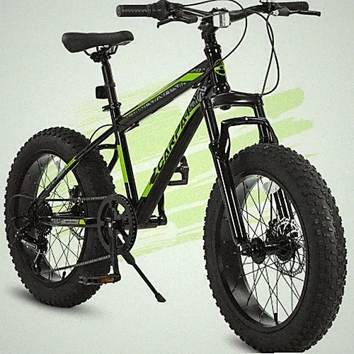 20" Mountain Kids Bike 7-Speed Disc Brakes Front Suspension Blackish Green