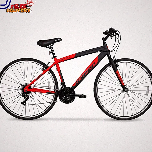 700C Bicycle Spin Fit Hybrid Bike Adults Ages 14+ Years Black and Red NEW