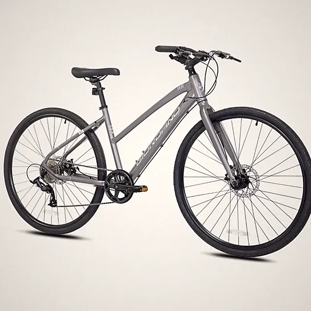 700C Giordano H1 Hybrid Adult Bicycle, Medium Frame Fits Rider 5'3" - 5'8", Gray