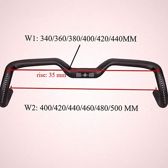 Carbon Fiber Road Bike Handlebar Rise Bar Cyclocross Gravel Bike Drop Bar 31.8mm
