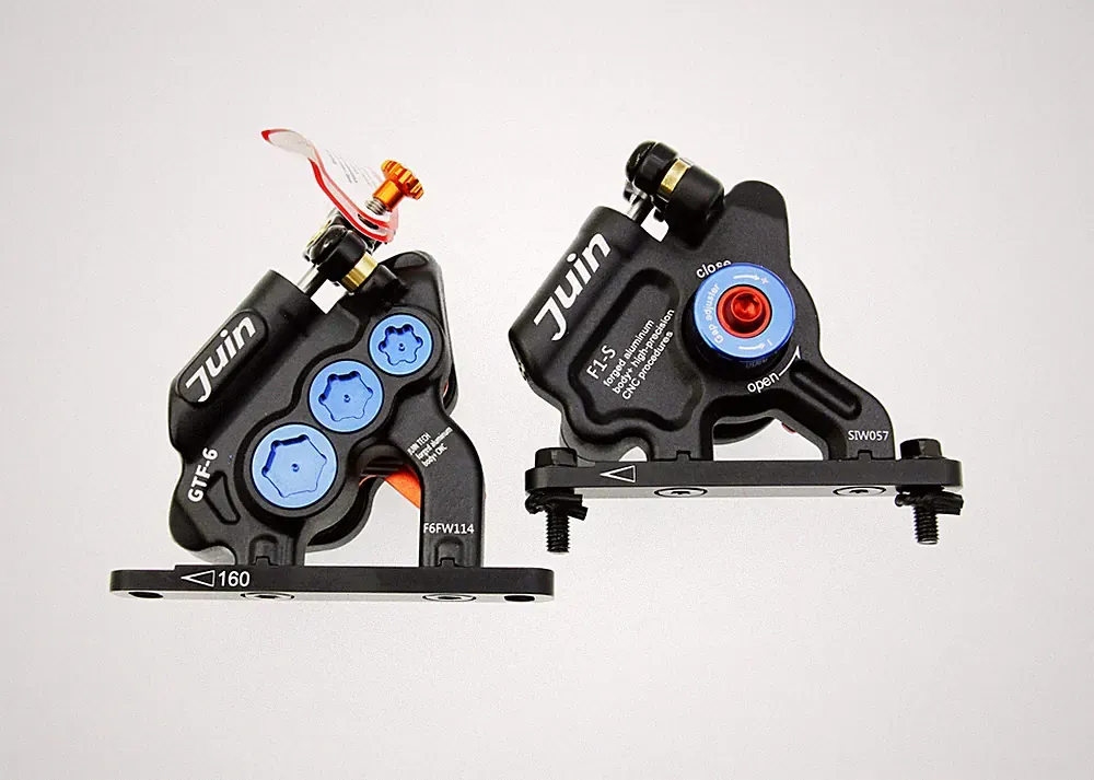 Juin Tech GTF6 Cyclocross Cycle 6-Piston Hydraulic Brake Caliper Set Black Bike