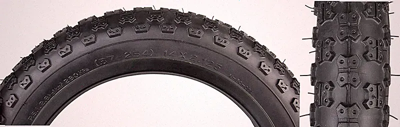 KENDA MX3 BLACK 14 X 2.125 BMX BIKE BICYCLE TIRE 14" INCH NEW
