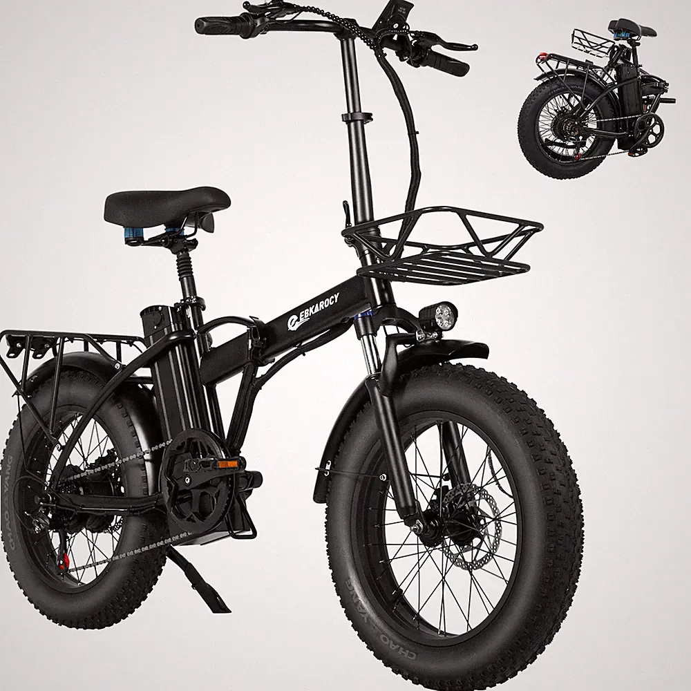 New Folding Ebike 14/20" 450/750W 48V Electric Bike Bicycle Fat Tire 30mph