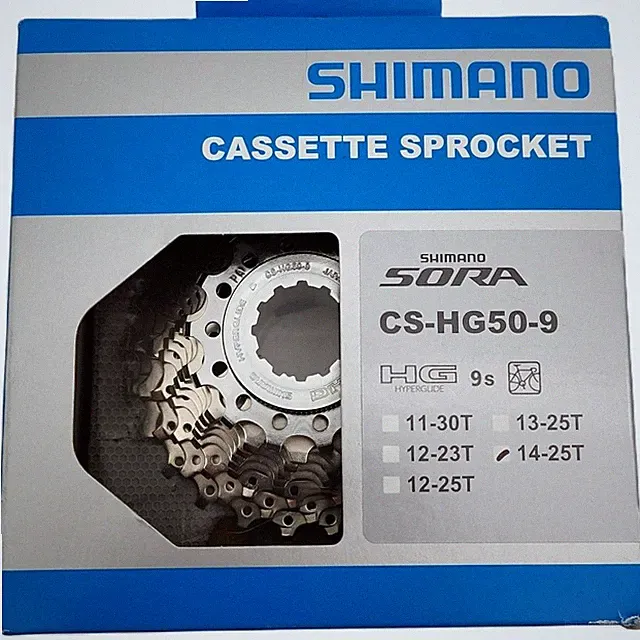 Shimano SORA CS-HG50 9-Speed 14-25T HyperGlide HG Road Bicycle Cassette 14-25
