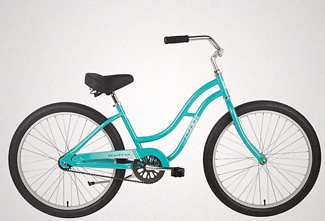 Sun Bicycles Retro Classic Beach Cruiser 24" Step-Thru Aquamarine Kid Tiny Adult