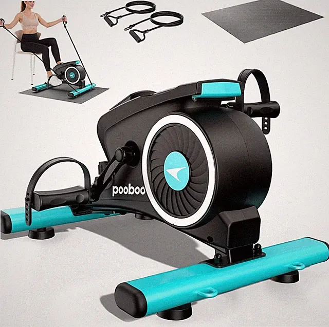 Under Desk Bike Pedal Exerciser 16 Magnetic Mini Exercise Bike Arm Leg Workout