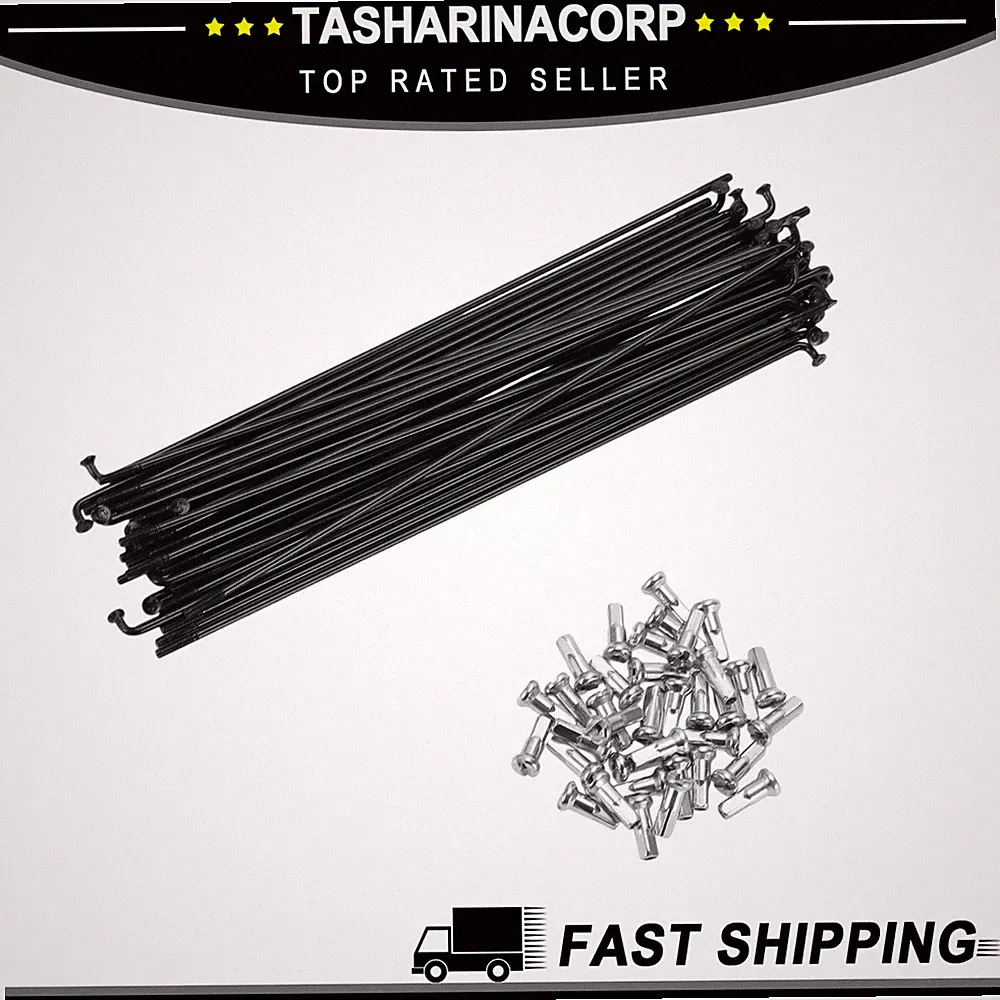 Universal Piece of 36 Bike Bicycle Spokes 14G 155MM Mountain Bike Spokes Black